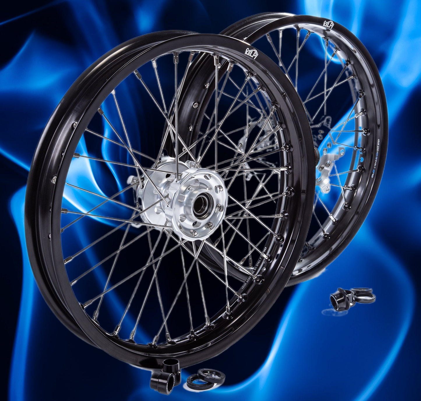 KELPI 19" x 36 HOLE RIM BLACK